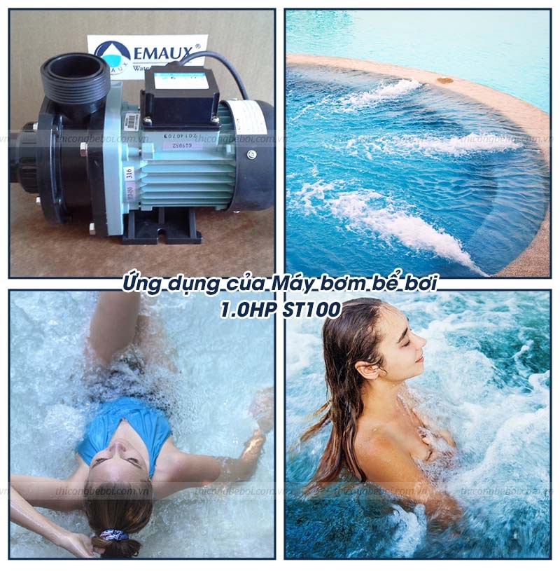 ứng dụng máy bơm bể bơi 1.0 HP ST100