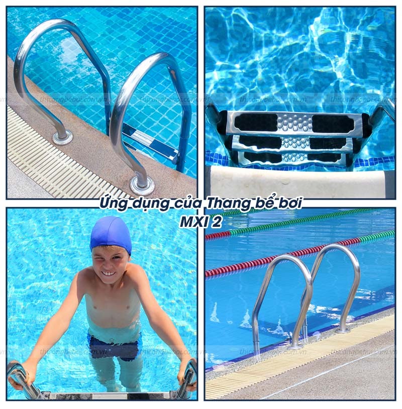 ứng dụng thang bể bơi MXI 2
