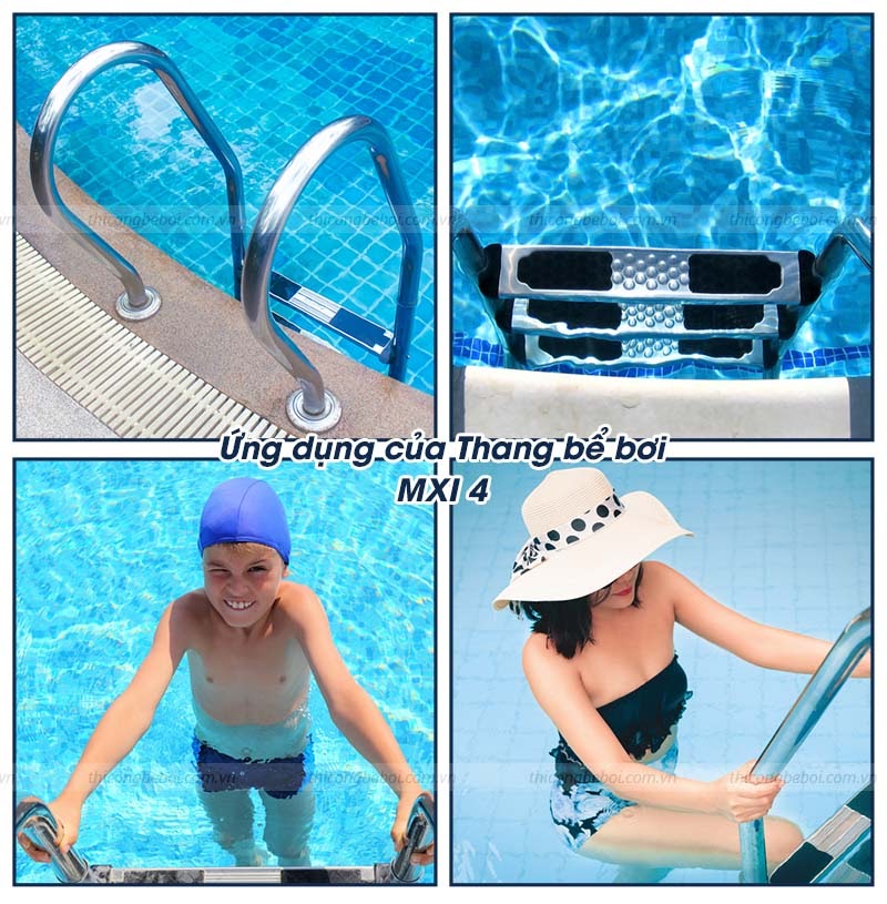 ứng dụng thang bể bơi MXI4