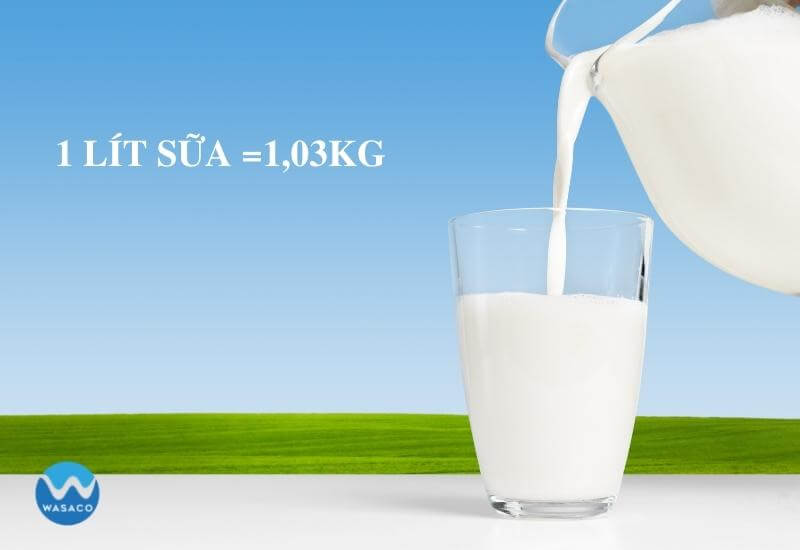 1 lít sữa bằng bao nhiêu kg