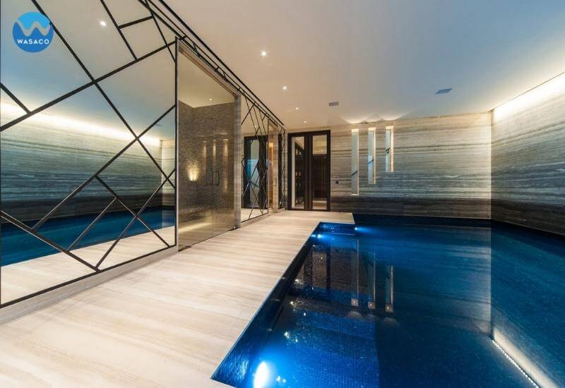 mẫu thiết kế bể bơi mini trong nhà đẹp
